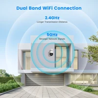 Ctronics Real-Caméra de surveillance extérieure, WiFi, 5Ghz, 4K, 8MP, 360, 16X, n'aime optique 5X, vision nocturne UHD, suivi automatique 3