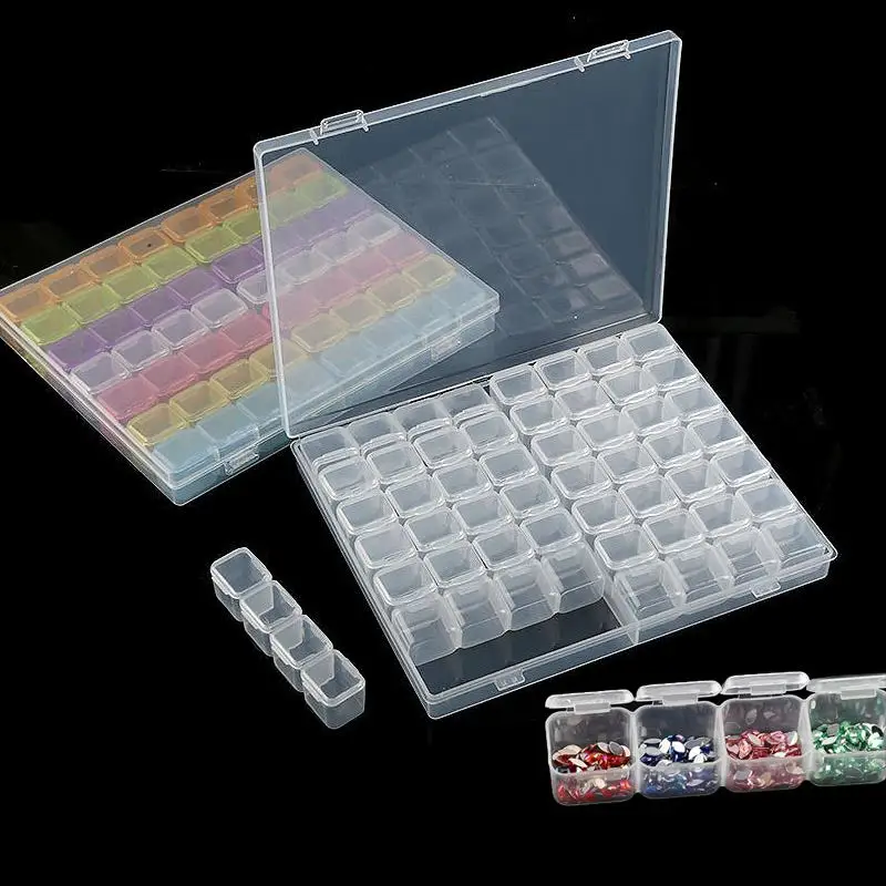 28Girds Adjustable Plastic Storage Box Storage Box Case for jewelry Diamond Embroidery Craft Bead Pill Holder Tool