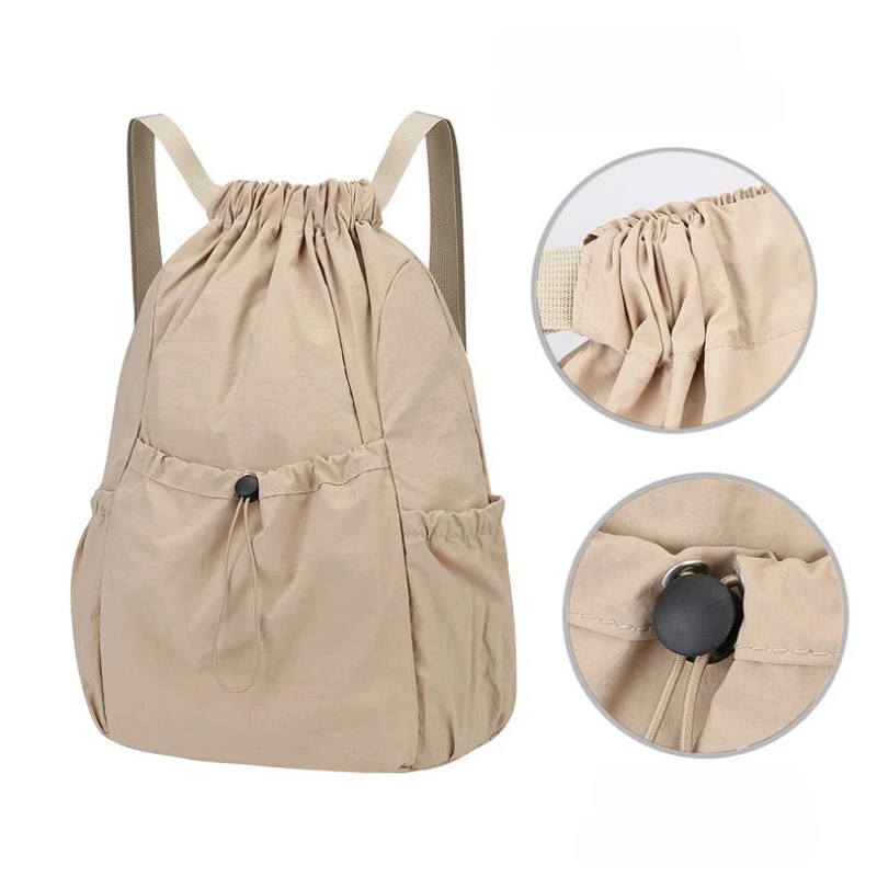 Lightweight Drawstring Backpack for Men and Women Universal Large Capacity Outdoor Commuting Leisure Foldable Bag Сумка - 5