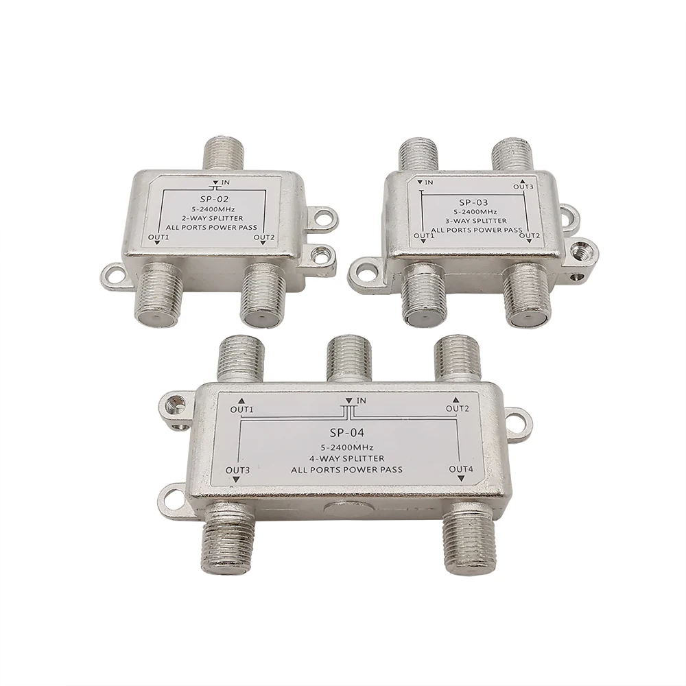 2/3/4 Vie Porta Tv Segnale Satellitare Coassiale Diplexer Combinatore 1 In 2/3/4 Out Antenna Splitter Satellitare Distributore Tv Conenctor