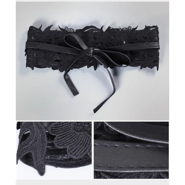 Cintura larga in pizzo Cintura decorativa da donna con gonna Cappotto maglione Versione coreana retrò Allacciatura versatile alla moda e casual_voghion.com
