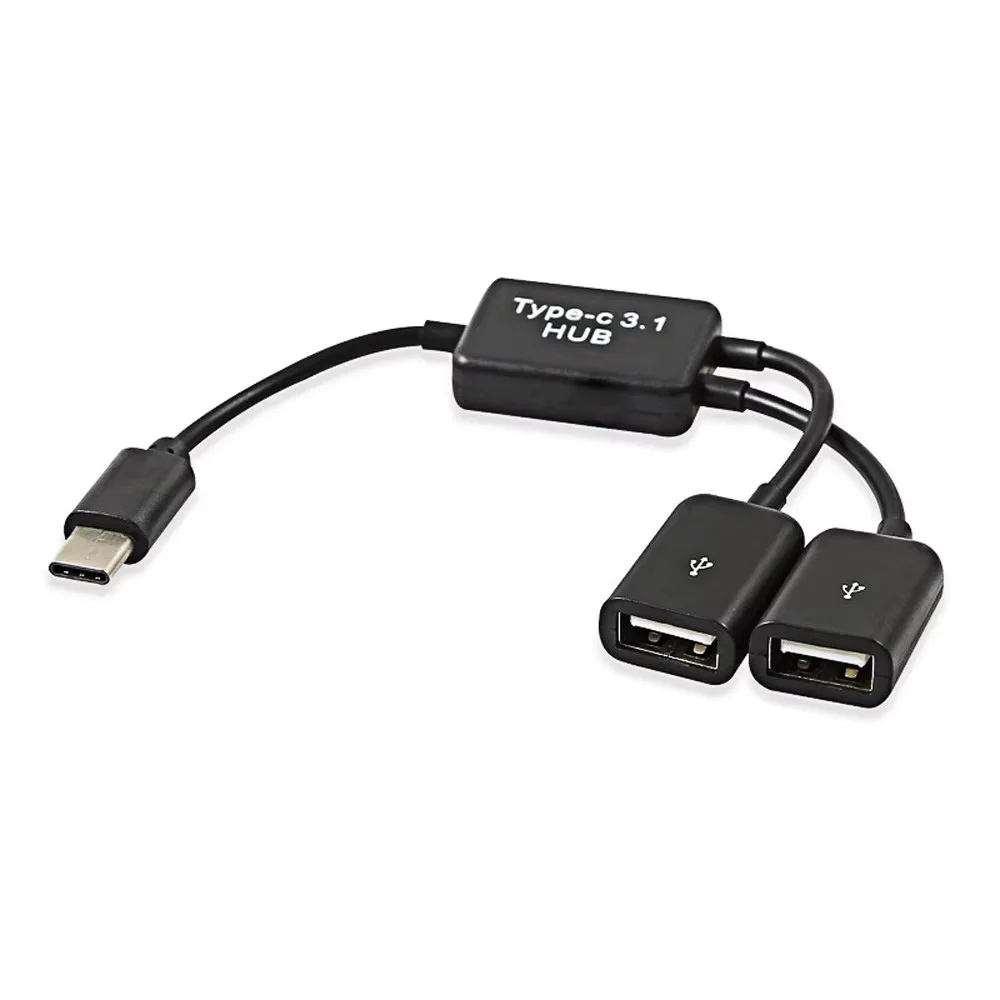 Type C 3.1 to Dual USB OTG Cable Type-C Splitter USB data transfer Converter for mobile phones Tablet Android Mouse Keyboard