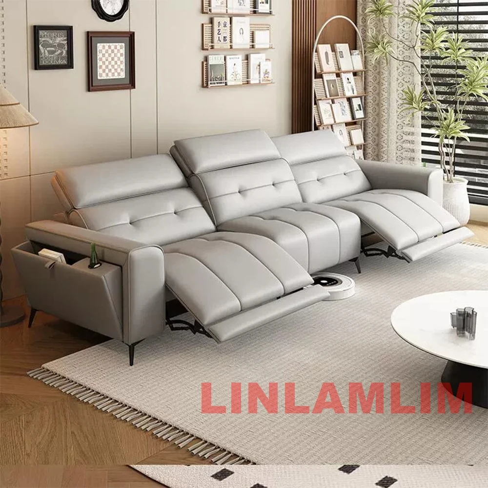 Leather Power Reclining Sofa 3
