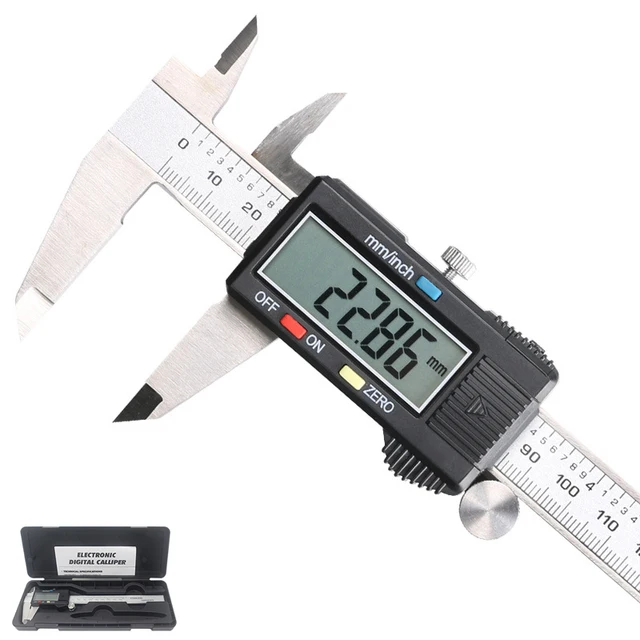 Stainless Steel Electronic Vernier Caliper 100mm 150mm 200mm LCD Display Digital Caliper Ruler Gauge Micrometer Measuring Tools