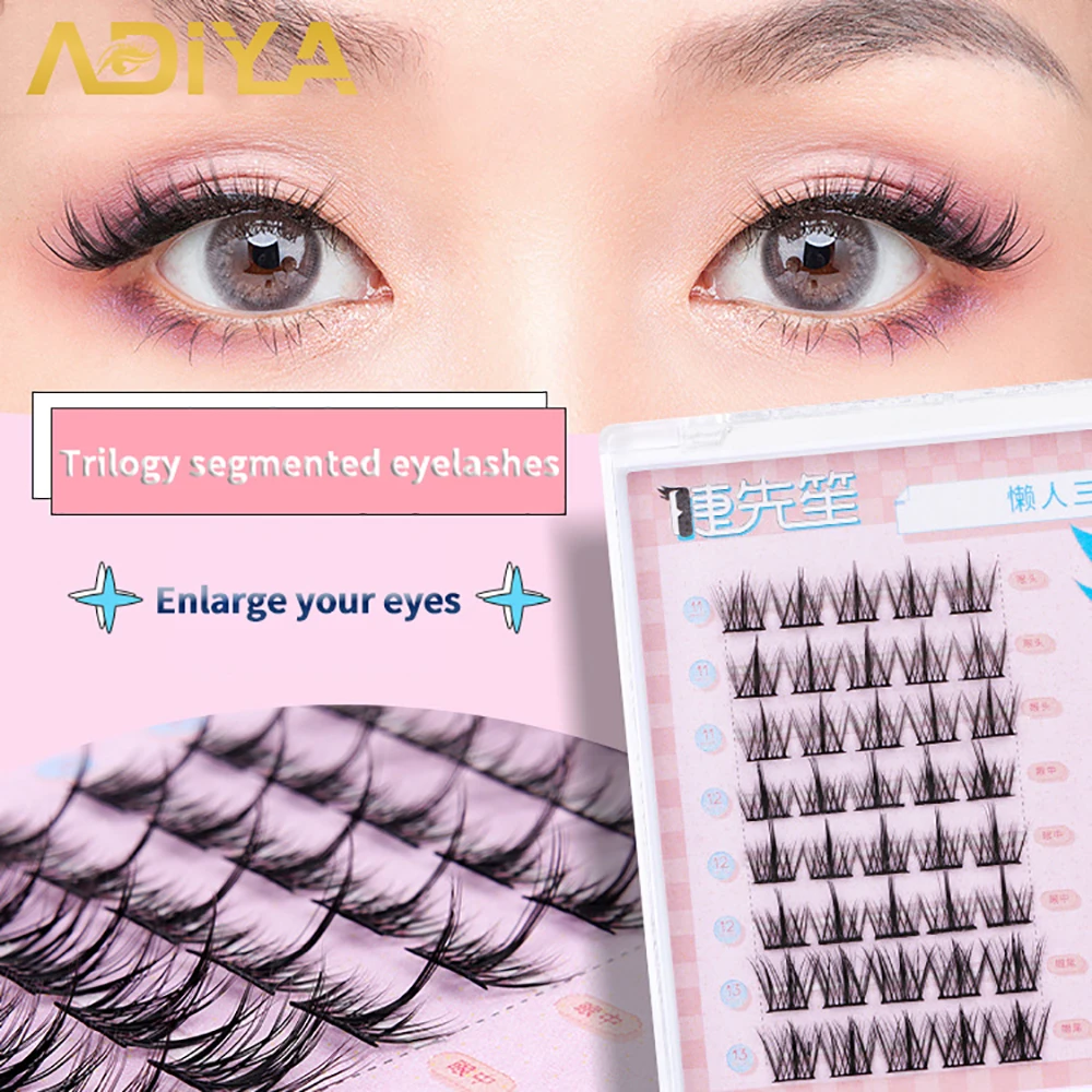 

Natural Dense Segmented False Eyelash Fast Self Grafting DIY Eyelash Extension Lazy Beginner Selection Trilogy Comic Eyelashes