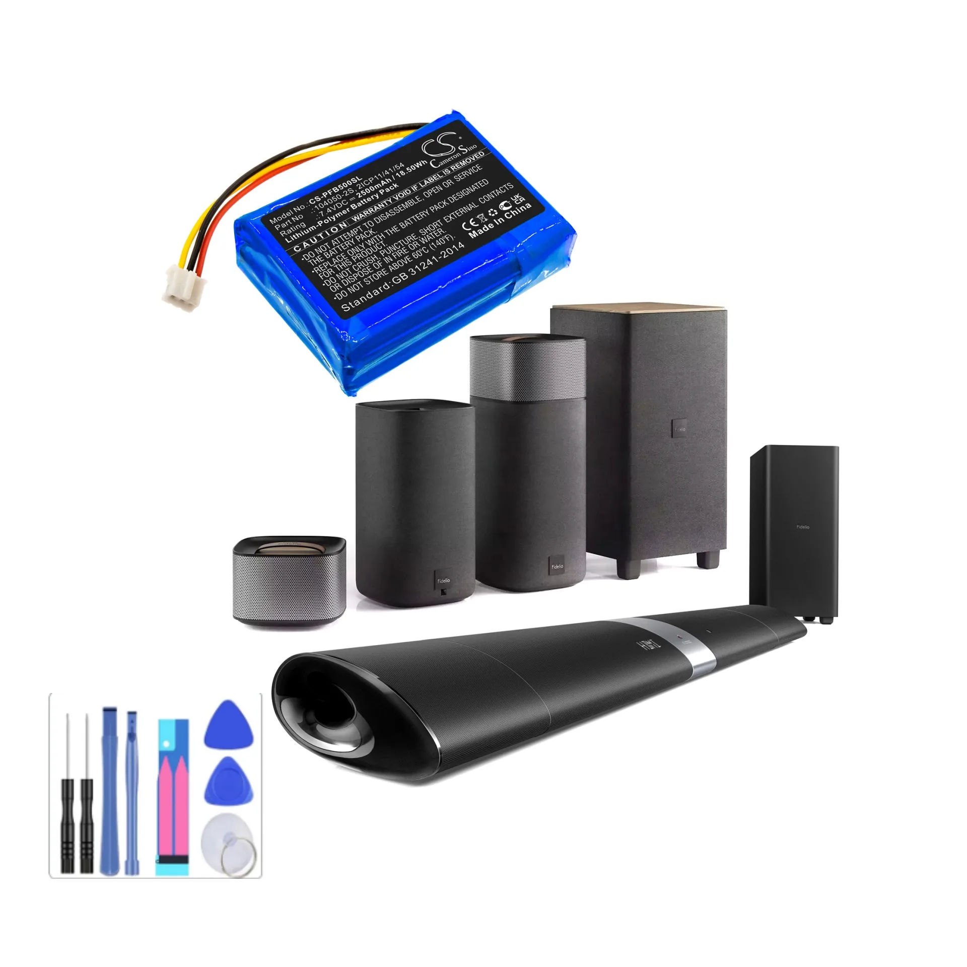 Batteria Dell'Altoparlante Per Philips Fidelio B5 B5/12 Fidelio Htl9100 Fidelio Htl9300 Soundbar Htl9100 E5 E6 F5 2500Mah / 18.50Wh