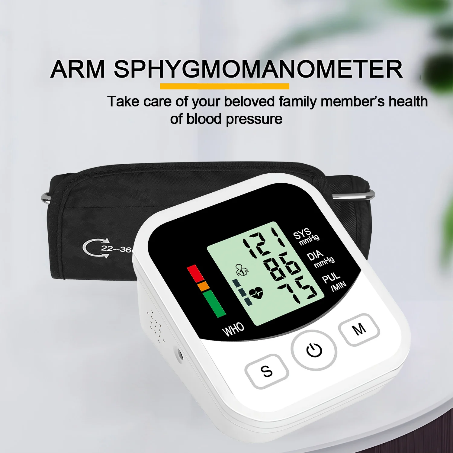 Digital Arm Blood Pressure Meter Tensiometers Cuff Test Kit Home Blood Pressure Monitor 22cm-32cm