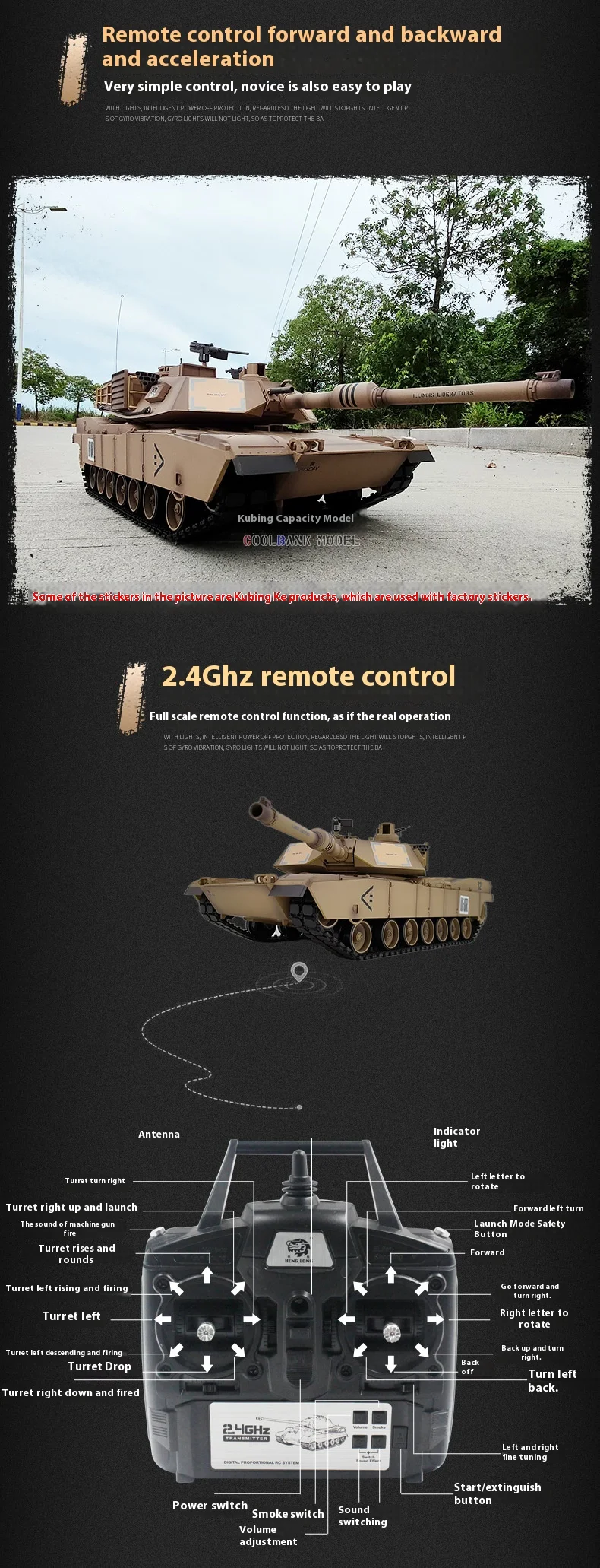 S155e4af2408d4a7ea31a78faecdf81516 [노란색 업그레이드] 2.4g Heng Long 1/16 스케일 Rc 탱크 7.0 M1a2 Abrams 업그레이드된 금속 트랙 원격 제어 탱크 모델 3918 Rc 장난감 선물 Th17794