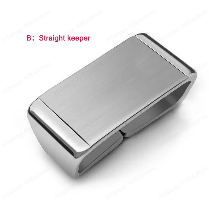 Premium Metal Ring Buckle Watch Band Keeper - Silicone Nylon Strap Accessories