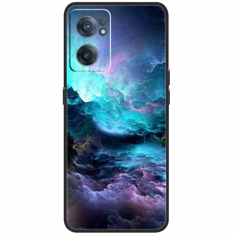 OnePlus Nord CE 2 5G 용 케이스, Capa TPU 소프트 페인트 쿨 블랙 커버, 휴대폰 케이스, Funda Coque 프로텍터