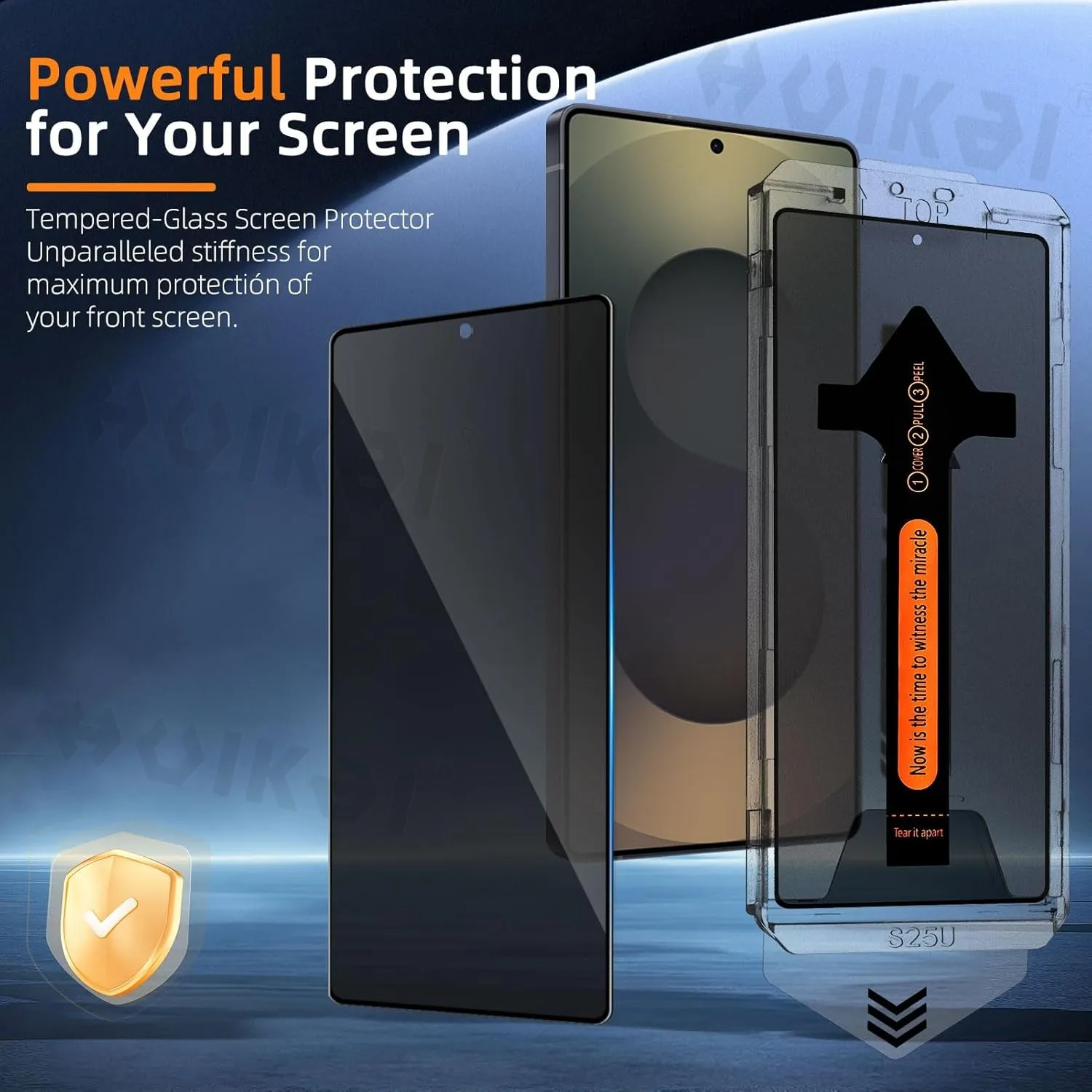 Enhanced Privacy Glass Screen Protector 2-Pack - Auto Dust Elimination, Bubble-Free HD Covers