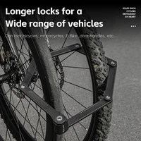 กุญแจล็อคจักรยานพับได้แบบพกพา WEST BIKING ป้องกันการโจรกรรม สำหรับจักรยาน มอเตอร์ไซค์ สกู๊ตเตอร์ จักรยานเสือภูเขา อุปกรณ์เสริมสำหรับจักรยาน 6