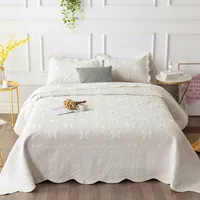 Double-sided Embroidered Cotton Quilted Bedspread, Padded Summer Blanket, Throw Coverlet, Home Coverlet, Bed Cover, Colcha 3