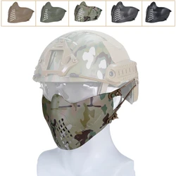 Máscara táctica para Paintball, mascarilla de media cara ligera para caza al aire libre, resistente al impacto, militar, Airsoft, CS