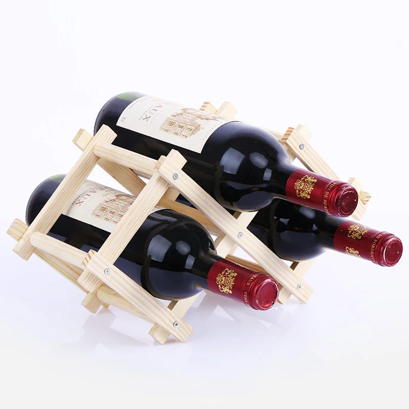 Creative folding wine wooden frame European wooden wine display stand solid wood rack WF4201513 wine glass holder rack