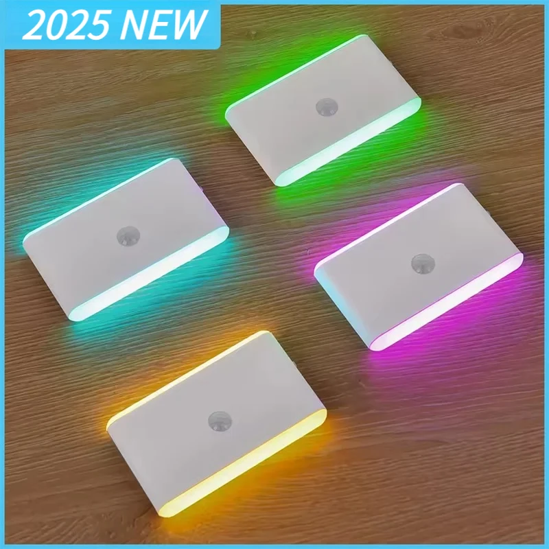 Wall Lamp LED Motion Sensor Night Light Stair Lamp Dimmable Rechargeable for Indoor Bedroom Cabinet Gift Decor Indoor Lighting