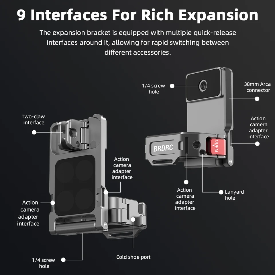 Extension With Adapter For Camera For DJI OSMO Pocket Fixed Stand Holder Mount B