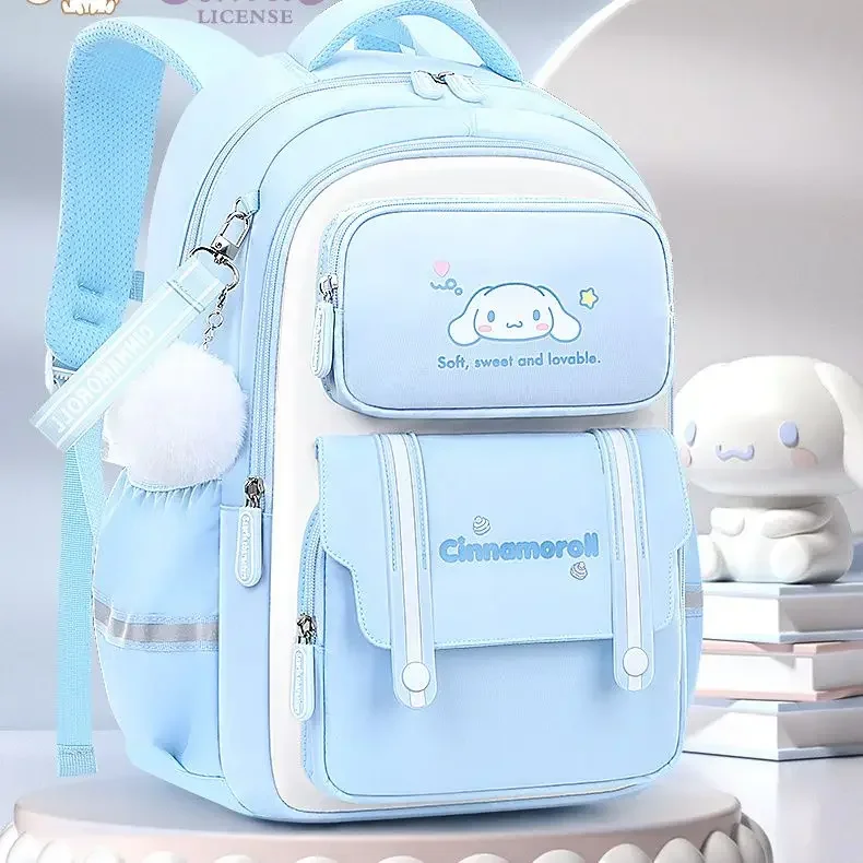thumbnail image 1 of Mochila escolar Cinnamoroll para niñas, Sanrio, Kawaii, Kuromi, My Melody, dulce y linda caricatura de anime, ligera, regalo para niños, 1 of 5
