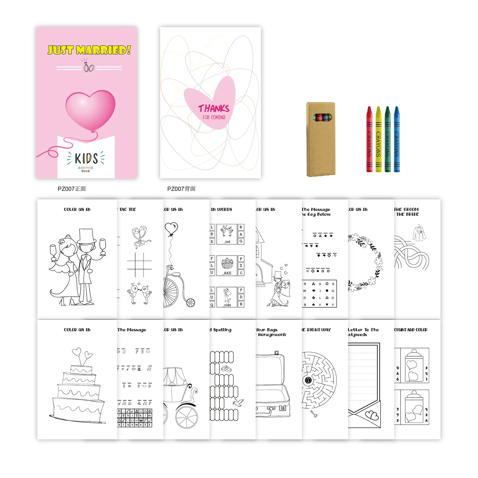 Colarr 24 Sets Wedding Activities for Kids Individually Packaged Wedding  Coloring Books and Crayons, Wedding Gift Goodie Bags and Scavenger Hunt