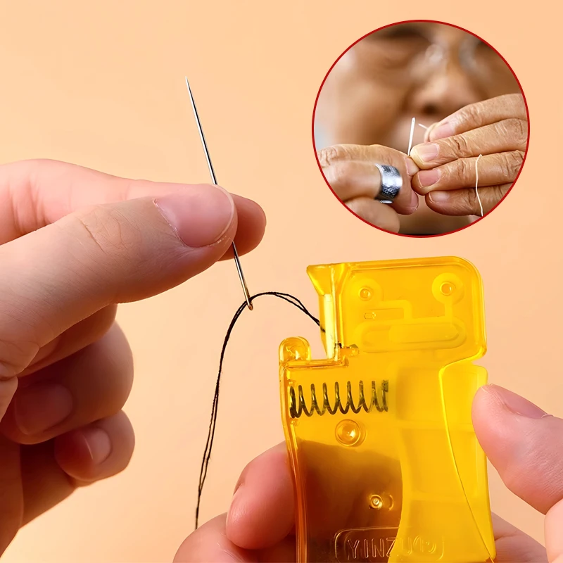 التلقائي إبرة عراف بسيط عراف إبرة DIY غرزة الإدراج أداة الخياطة صياغة عدة للكبار كبار السن الاطفال ربة منزل