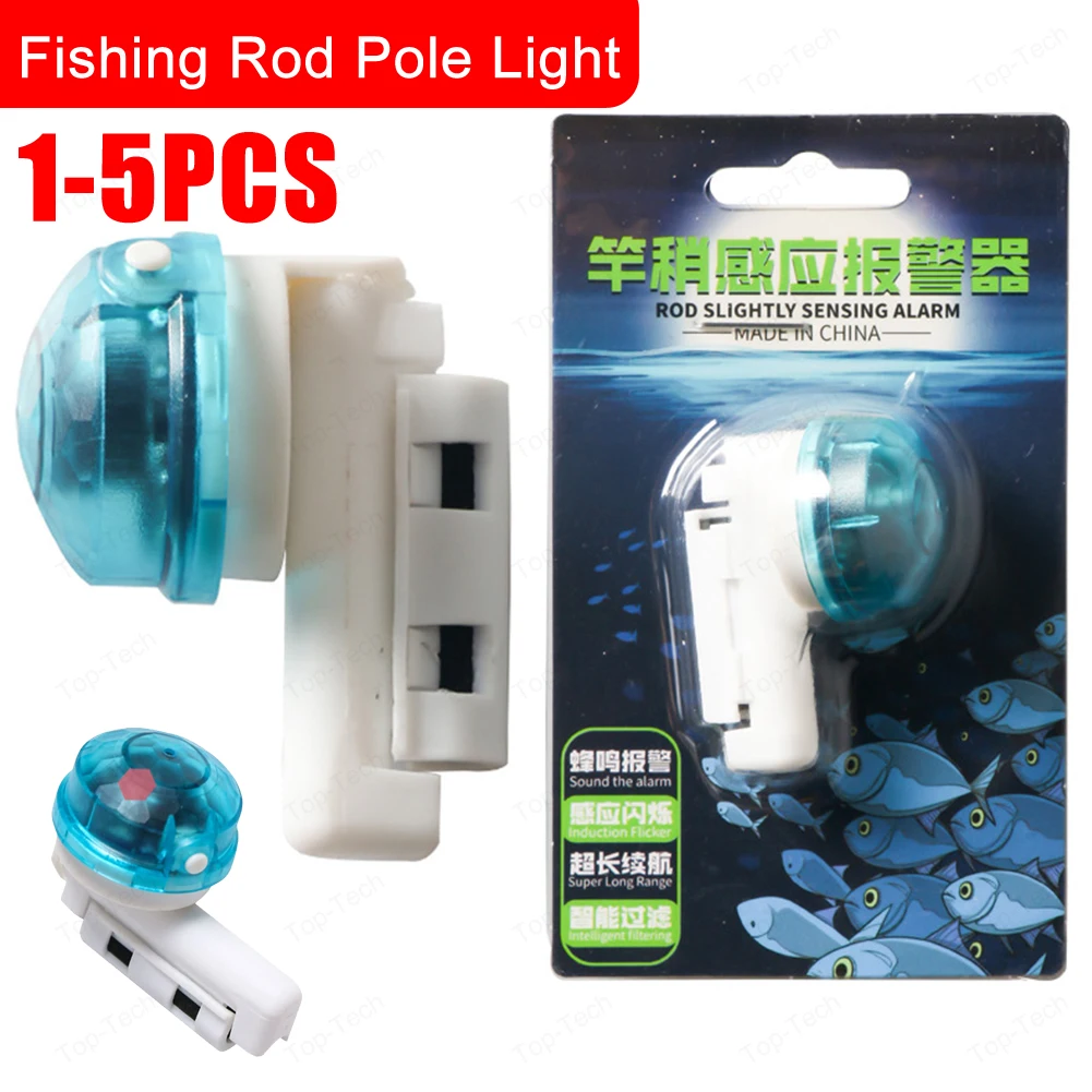 1-5 lumières universelles cannes pêche anti-dérapantes - Accessoires nuit induction alarmes morsure