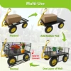 LZBEITEM Steel Garden Cart, Heavy Duty 1400 lbs Capacity, with Removable Mesh Sides to Convert into Flatbed, with16 in Tires 5