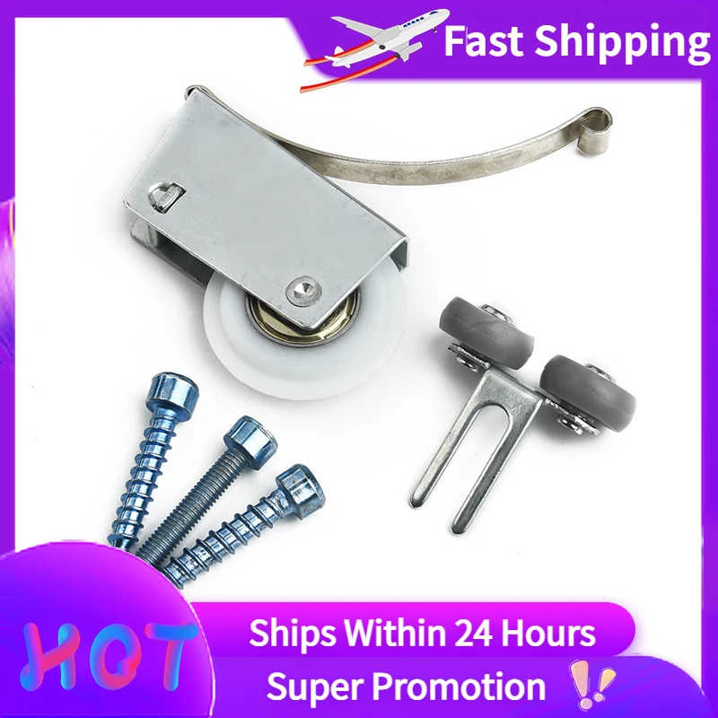 Wardrobe Glass Sliding Door Pulley Hanging Wheel Cabinet Sliding Door Roller Mounted Wheel Accessories Max Load 80KG shower door rollers sliding door roller shower room pulley shower room rollers sliding door pulley