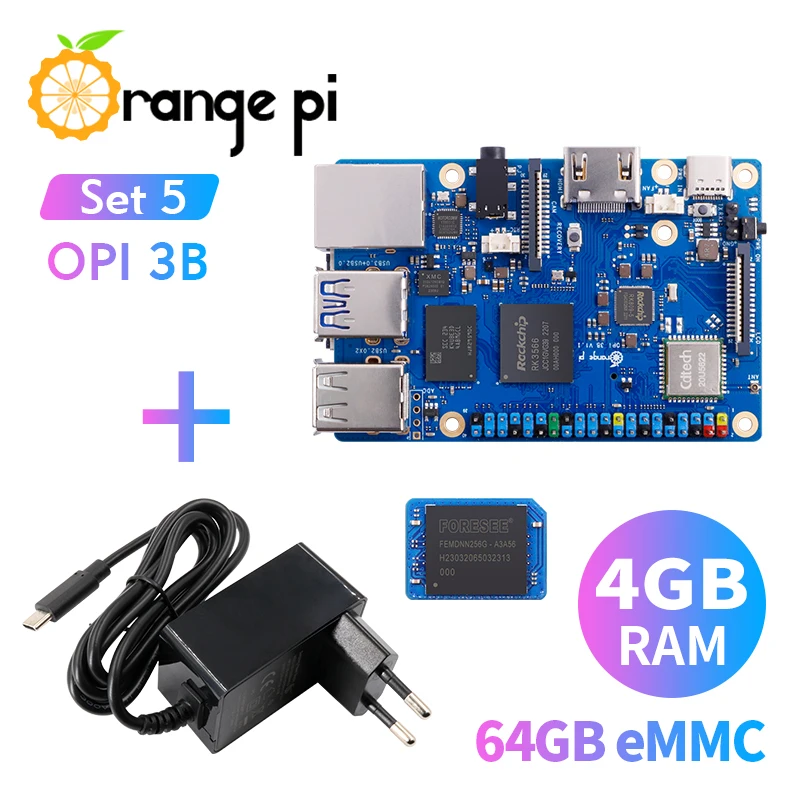 Orange-Pi-3B-4GB-64G-EMMC-Module-5V3A-Type-C-Power-Supply-Rockchip ...