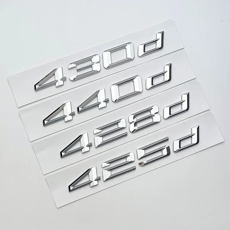 

3D ABS Chrome Black Car Trunk Sticker Logo 416d 420d 425d 428d 430d 435d 440d Letters Emblem For BMW F32 F36 G26 Accessories