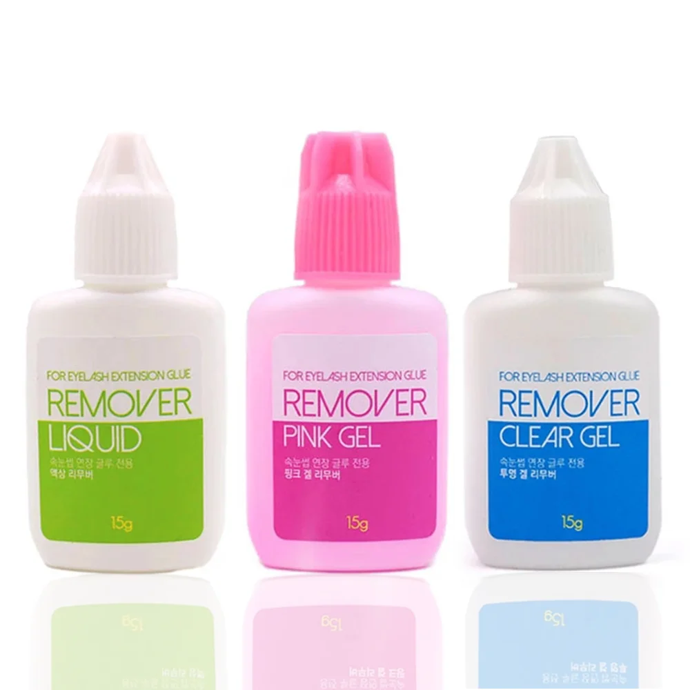 Korea Remover Liquid for Eyelash Extensions Glue Clear Gel Cleaner False Lash Removal Liquid 15g