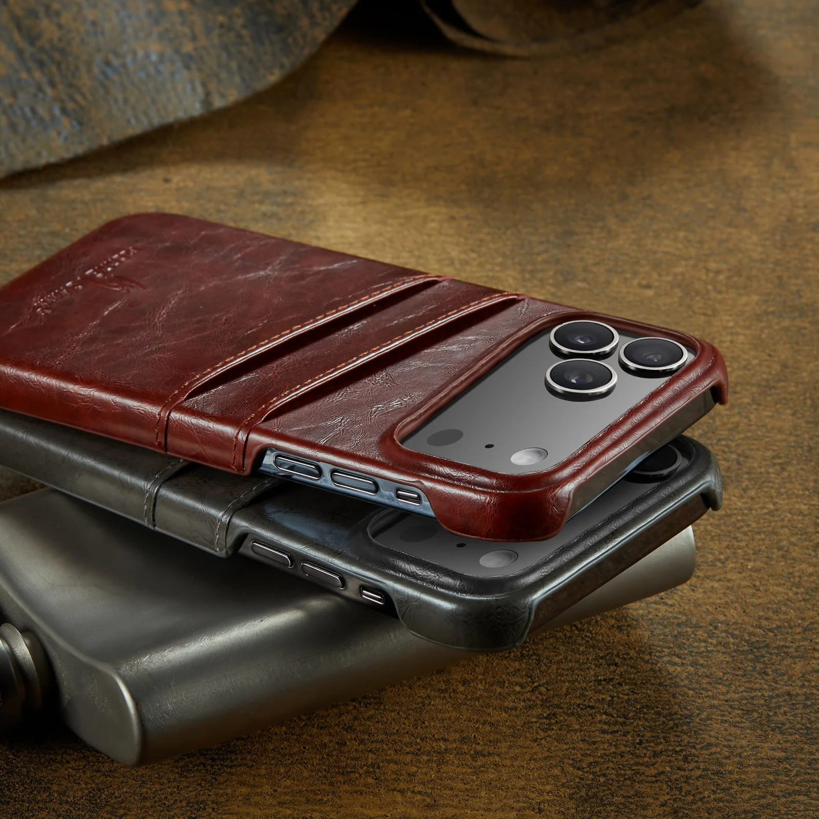 Luxurious Leather Wallet Phone Case with Card Slots and Shockproof Protective Cover
