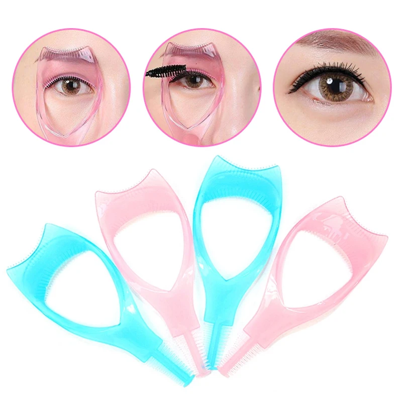 Eyelashes Brush Plastic Applicator 3 In 1 Novelty Mascara Guide Multifunction Eyelash Styling Curler Precise Application