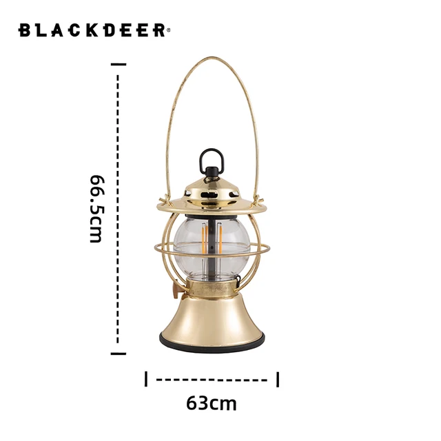 LED Retro Outdoor Camping Lantern Rechargeable Tent Light Adjust Light Modes 200h Runtime 5200mAh Power
