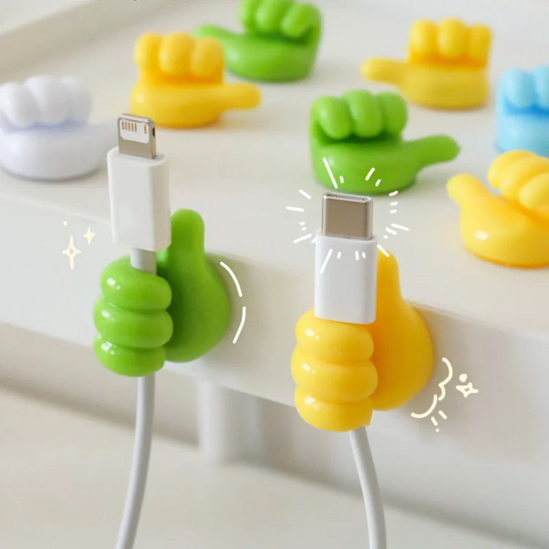 

10pcs Thumb Cable Clip Desk Set Cable Organizer for Desk Holder Self Adhesive Silicone Organizer Cables Support Wire Management