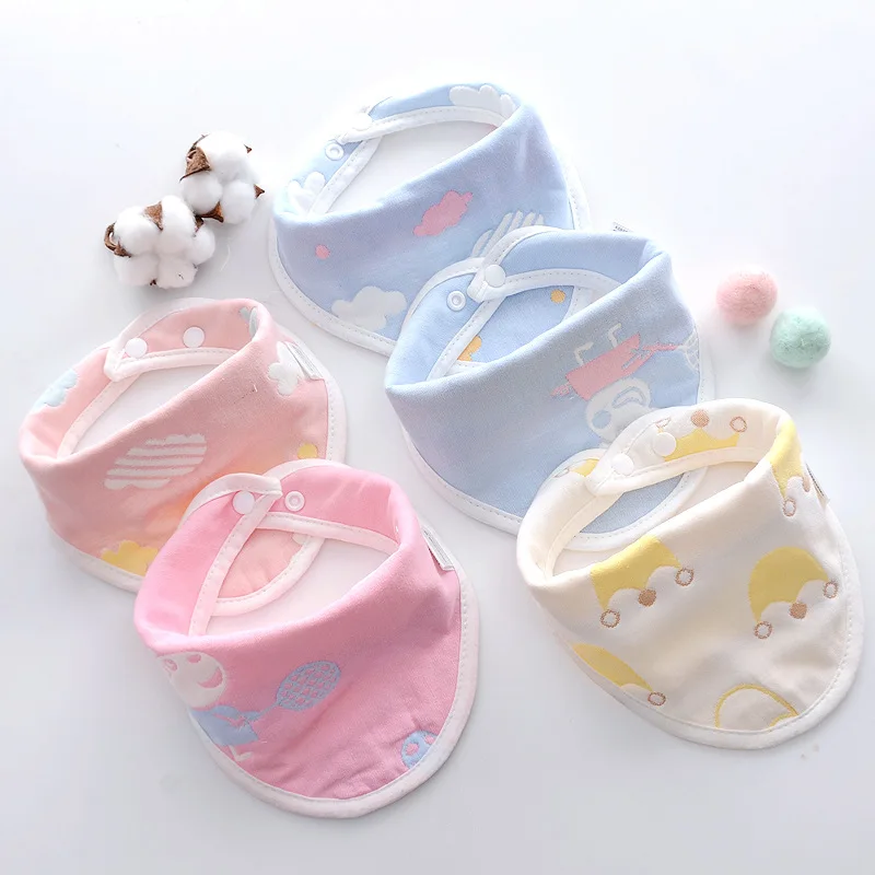 

5 Pcs/lot Now Baby Feeding Bibs Infant Scarf Towel Bandana Saliva Triangle Dribble Baby Slabbetjes Bavaglini For Babis