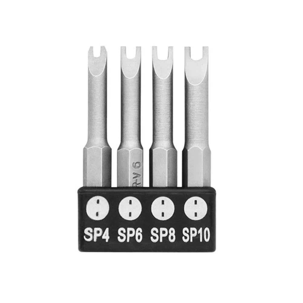 

Brand New Screwdriver Bit Special-shaped 4/5 Pcs 50mm Length 6.35mm（1/4inch）handle ABS + Metal Three Points Y Type/U Type
