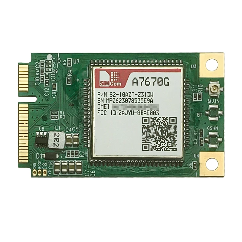 SIMCOM A7670G MINI PCIE LTE Cat1 Module Without BT GNSS Global Band B1/B2/B3/B4/B5/B7/B8/B12/B13/B18/B19/B20/B25/B26/B28/B66 simcom sim7000g global band cat m nb iot gsm модуль b1 b2 b3 b4 b5 b8 b12 b13 b17 b18 b19 b20 b25 b26 b28 b39 850 900 1800 1900m