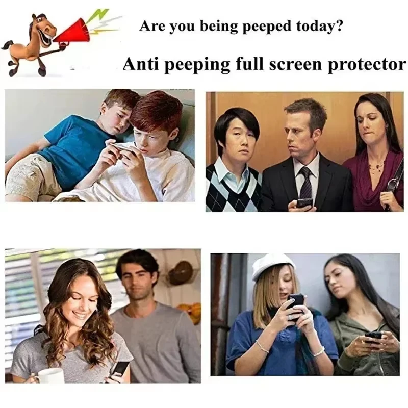 Anti-Spy Hydrogel Screen Protector Film, Pack of 1-4