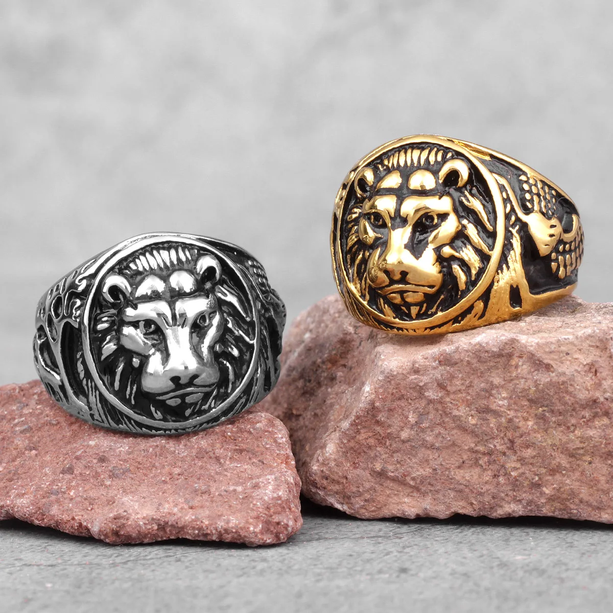 Anillos dominantes de tigre Animal para hombre, joyería Punk Hip Hop con personalidad para novio, joyería de acero inoxidable para hombre, regalo creativo al por mayor