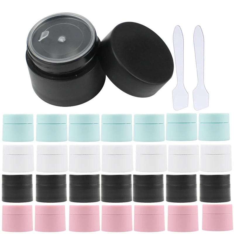 

10pcs 3g Refillable Bottle Face Cream Jar Cosmetic Box Colorful Thermostability Empty Plastic Tight Waist Container for Travel