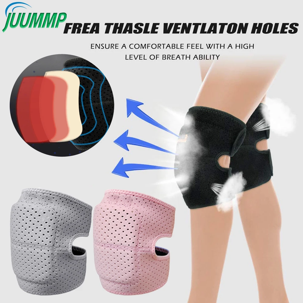 

1Pair Adjustable Knee Brace Sponge Outdoor Dancing Defensive Soccer Running Knee pads Warm For Reducing Joint Pain, Bruising