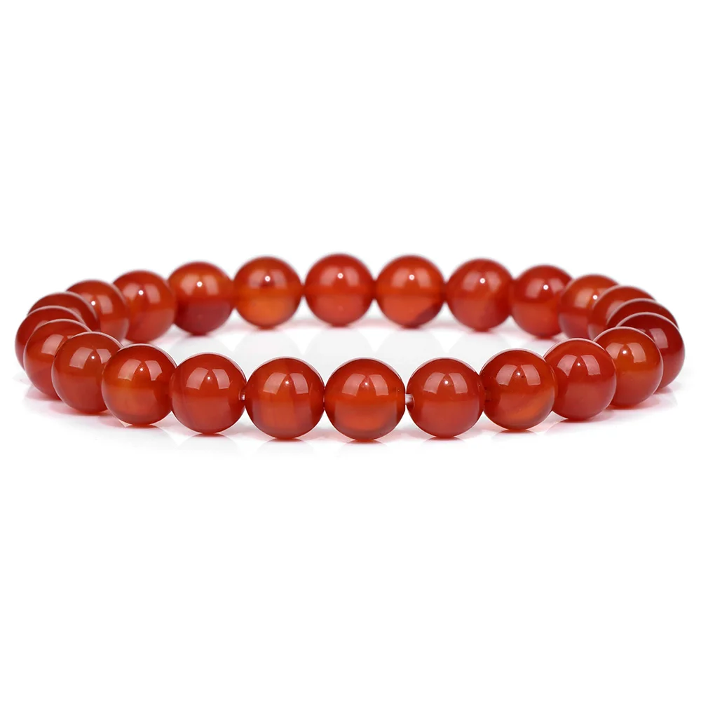 Rote Naturstein Armbänder 8mm Perlen Armbänder Achate Türkis Tigerauge Armreif Yoga Meditation Schmuck Geschenke für Frauen Männer