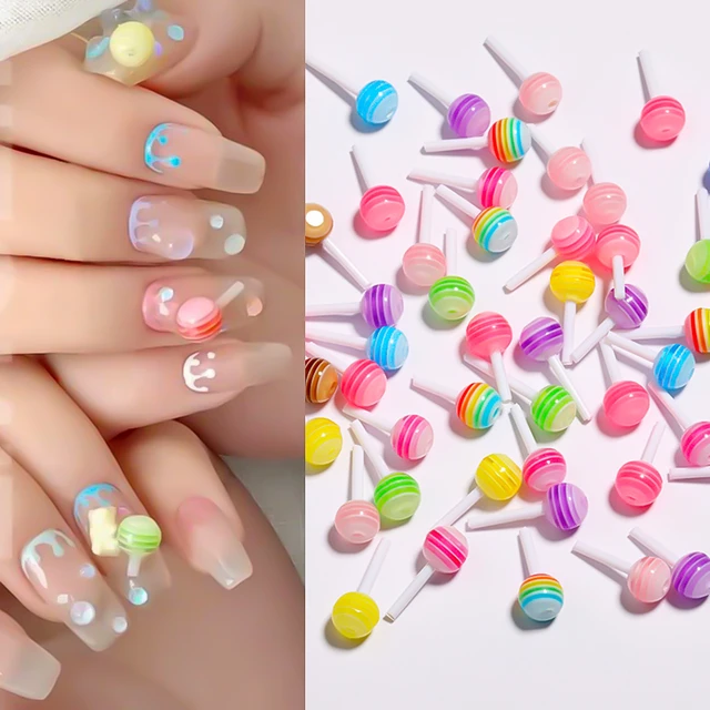 50pcs Mixed 3d Cute Charms For Acrylic Nail Ice Cream Candy Nail Art Design  Deigner Charms For Manicure Polish Nail Supplies - Rhinestones &  Decorations - AliExpress