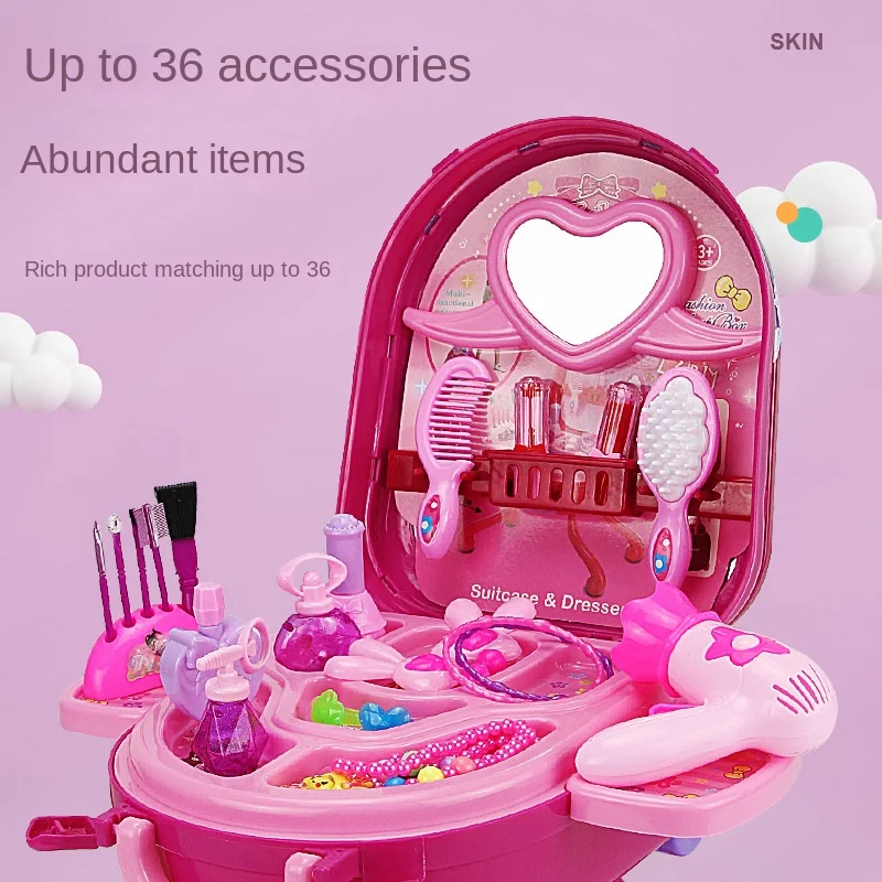Play House Set Children's Dressing Table Toys For Girls From 6 to 10 Years Makeup Set For Girl Children's Nove Toy Birthday Gift 4