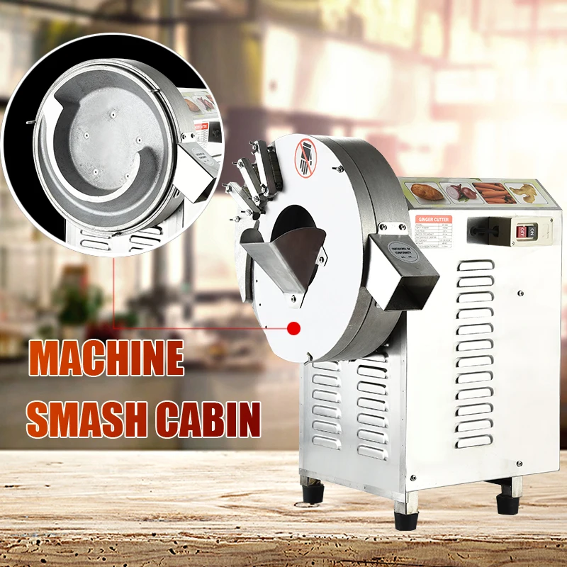 Automatically Commercial Industrial Electric Cucumber Garlic Ginger Onion Carror Potato Vegetable Chip Cutter Slicer Machine