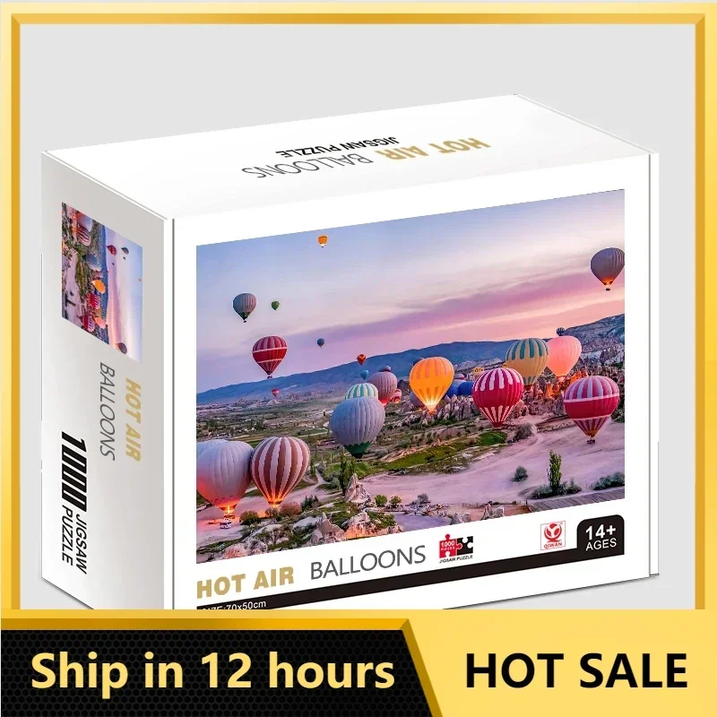 70*50cm Adult Puzzle 1000 Pieces Paper Jigsaw Puzzles The Hot Air Balloon V Famous Painting Series Learning Education Craft Toys 1000 шт круглый плоский скрапбукинг diy craft горный хрусталь бусины