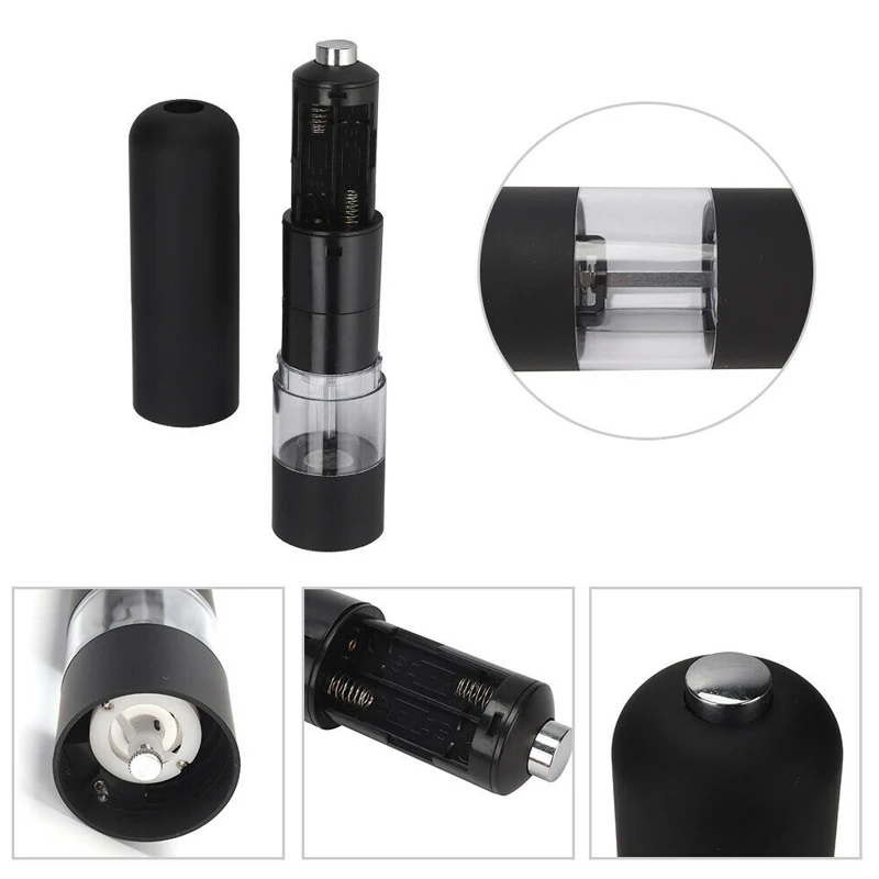 Multi Functional Pepper Grinder Stainless Steel Electric Pepper Grinder Kitchen Black Sea Salt Food Grinding