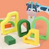 Montessori Animal Jigsaw Puzzle Hand Grasping Nesting Board Wooden Shape Sorting Puzzle Sensory Toys Learning Educational Toys 5