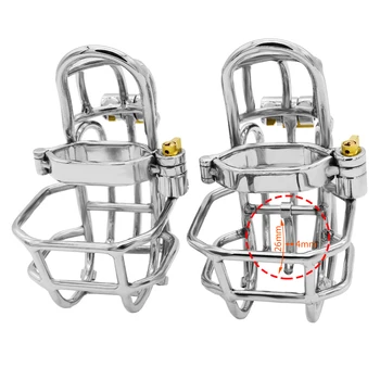 Newest Design Stainless Steel Detachable Male Chastity Device, PA Puncture Cock Cage,Penis Ring Lock, Stealth Lock Chastity Belt 3