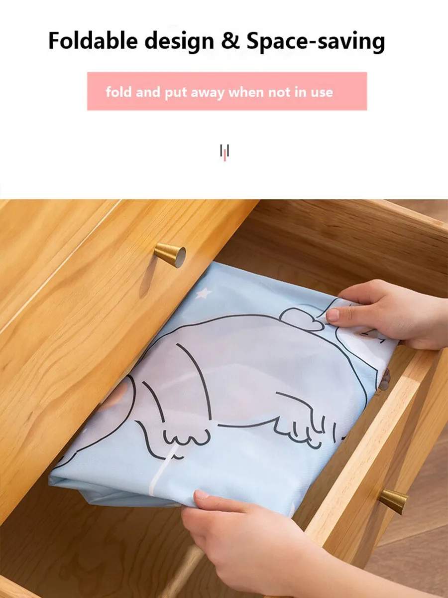 Foldable Storage Bag Travel Portable Organizer Blanket Toy Container Quilt Pillow Organizer Dustproof Bedding Storage 4
